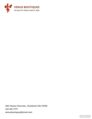 Formal Fashions & Jewelry Boutique Letterhead Template