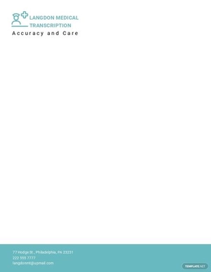 Medical Transcription Letterhead Template