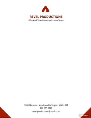 Production Company Letterhead Template