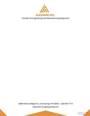 Manufacturing Engineering Letterhead Template