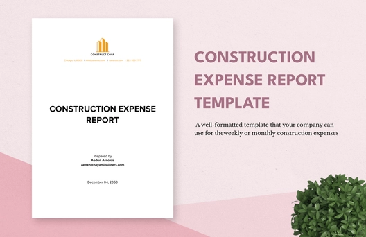 Construction Expense Report Template