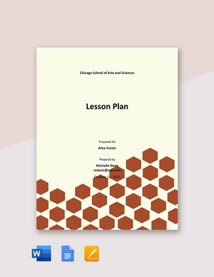 Secondary Teacher Lesson Plan Template