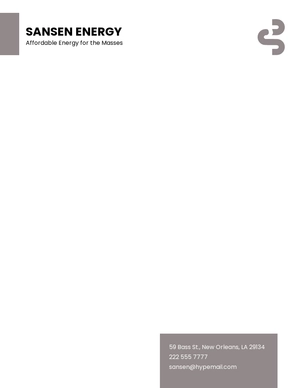 Simple Energy letterhead template