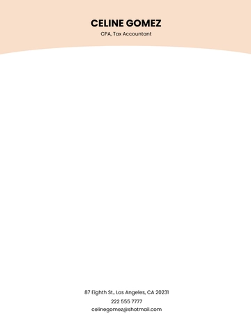 Free Professional CPA & Tax Accountant Letterhead Template to Edit Online