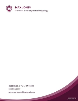 Custom Personal Letterhead Template