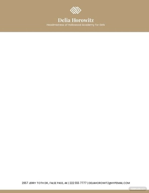 Elegant Personal Letterhead Template