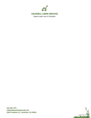 Landscaping Letterhead Template
