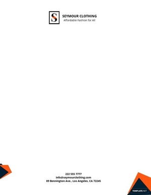 Retail Store Letterhead Template
