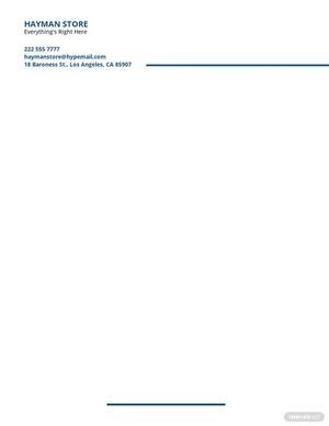 General Store Letterhead Template General Store Letterhead Template