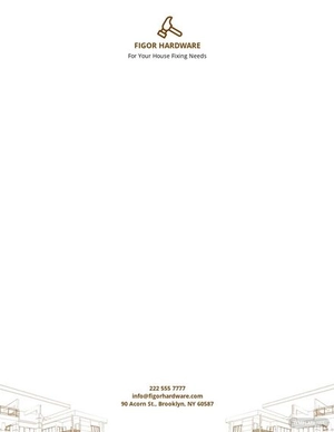Hardware Store Letterhead Template