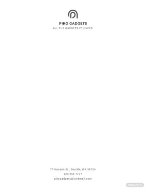 Sales Letterhead Template