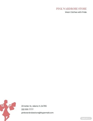 Women's Clothing Store Letterhead Template