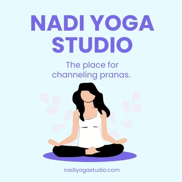 Free Yoga Studio Linkedin Post Template to Edit Online