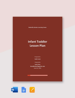 Infant Toddler Lesson Plan Template