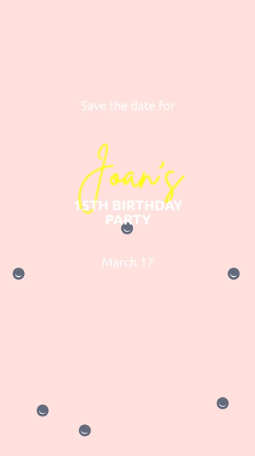 Free Save The Date Party Whatsapp Post Template to Edit Online