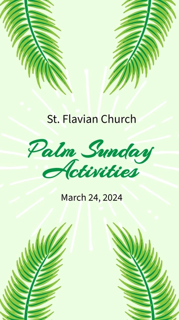 Free Palm Sunday Event Whatsapp Post Template to Edit Online