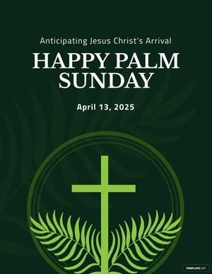 Happy Palm Sunday Flyer Template