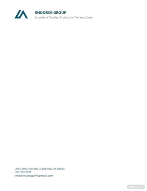 Sample Letterhead Layout Template