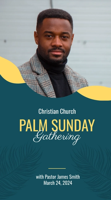 Free Palm Sunday Celebration Whatsapp Post Template to Edit Online