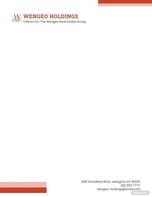 Real Estate Office Letterhead Template