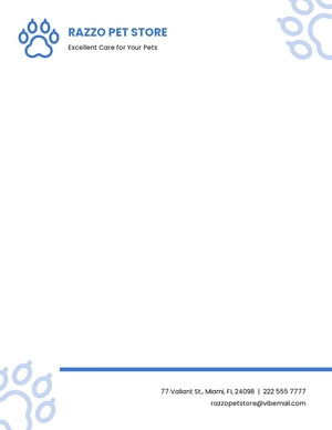 Pet Store Letterhead Template