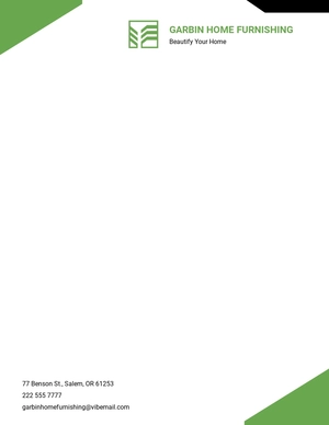 Home Furnishings Letterhead Template