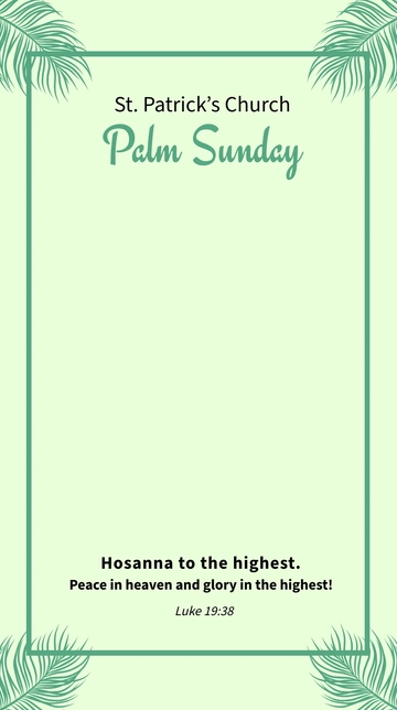 Free Palm Sunday Quote Snapchat Geofilter Template to Edit Online
