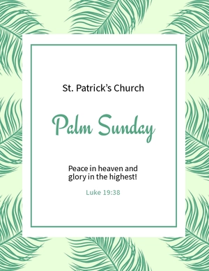 Palm Sunday Quote Flyer Template