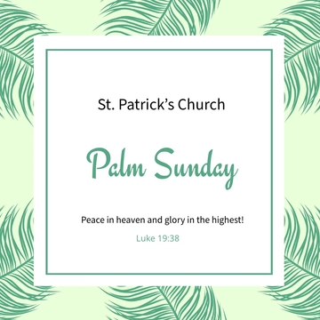 Free Palm Sunday Quote Linkedin Post Template to Edit Online