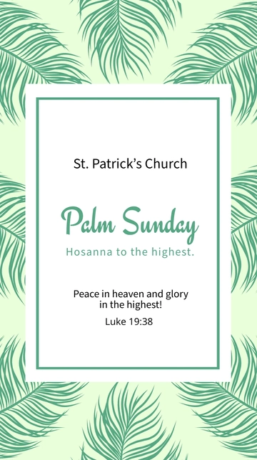 Free Palm Sunday Quote Instagram Story Template to Edit Online