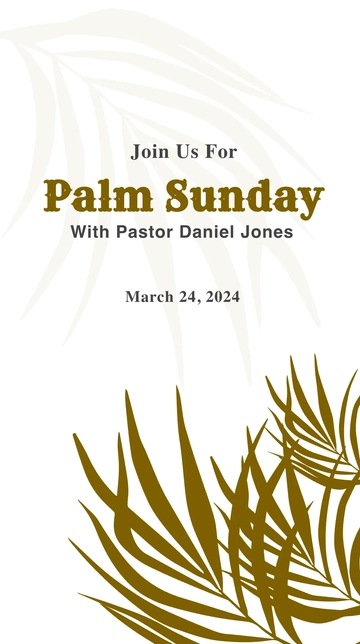 Free Vintage Palm Sunday Whatsapp Post Template to Edit Online