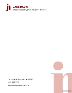 Creative Director Letterhead Template