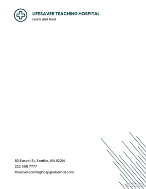 Teaching Hospital Letterhead Template