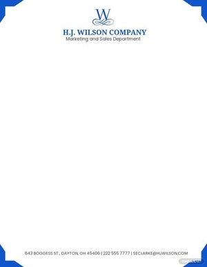 Blank Department Letterhead Template
