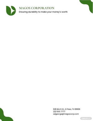 Blank Corporate Letterhead Template