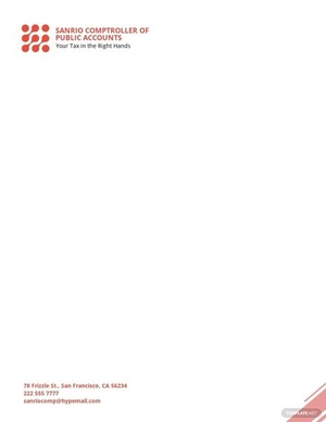 Comptroller Of Public Accounts Letterhead Template