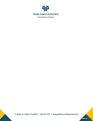 Public Accounts Letterhead Template