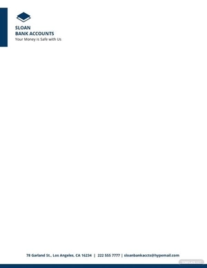 Bank Account Letterhead Template