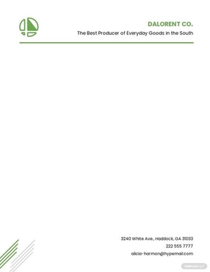 Company Email Letterhead Template