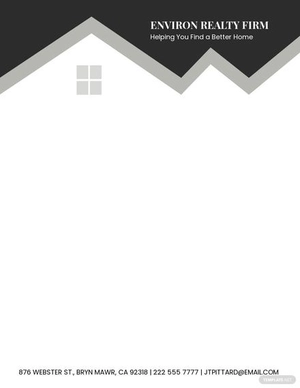 Blank Real Estate Letterhead Template