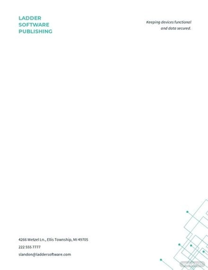 Minimalist Software Letterhead Template