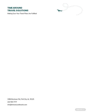 Minimalist Travel Letterhead Template
