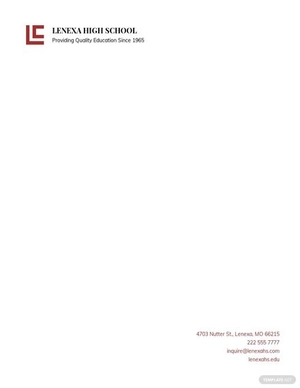 Minimalist School Letterhead Template