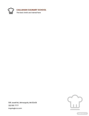 Simple Blank School Letterhead Template