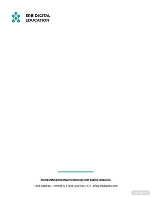 Blank Educator Letterhead Template