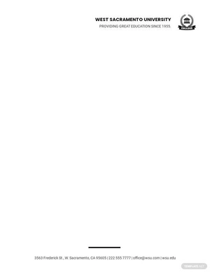 Blank University Head Letterhead Template