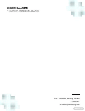 Blank IT Department Letterhead Template