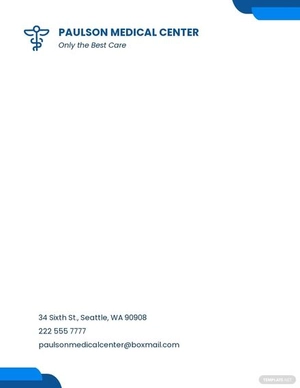 Simple Hospital Letterhead Template