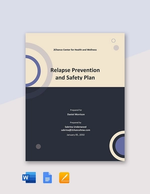 Relapse Prevention and Safety Plan Template