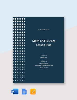 Math and Science Lesson Plan Template